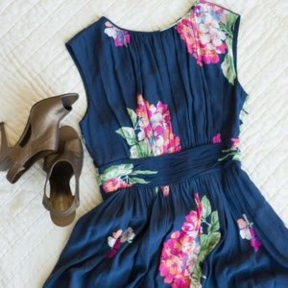 Boden Blue Floral Selina Dress 12R New - Picture 2 of 7